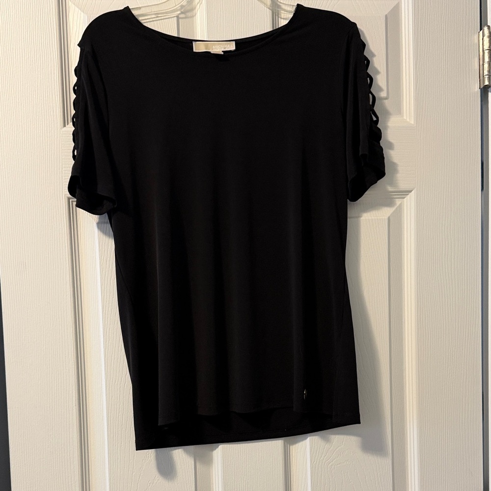 MICHAEL Michael Kors Black Short Sleeve Top